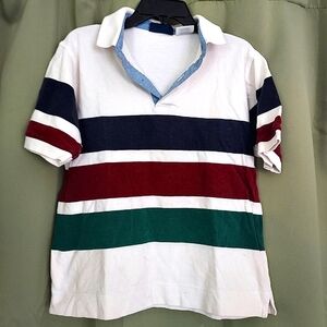 Vintage 90s Stripped Polo Shirt